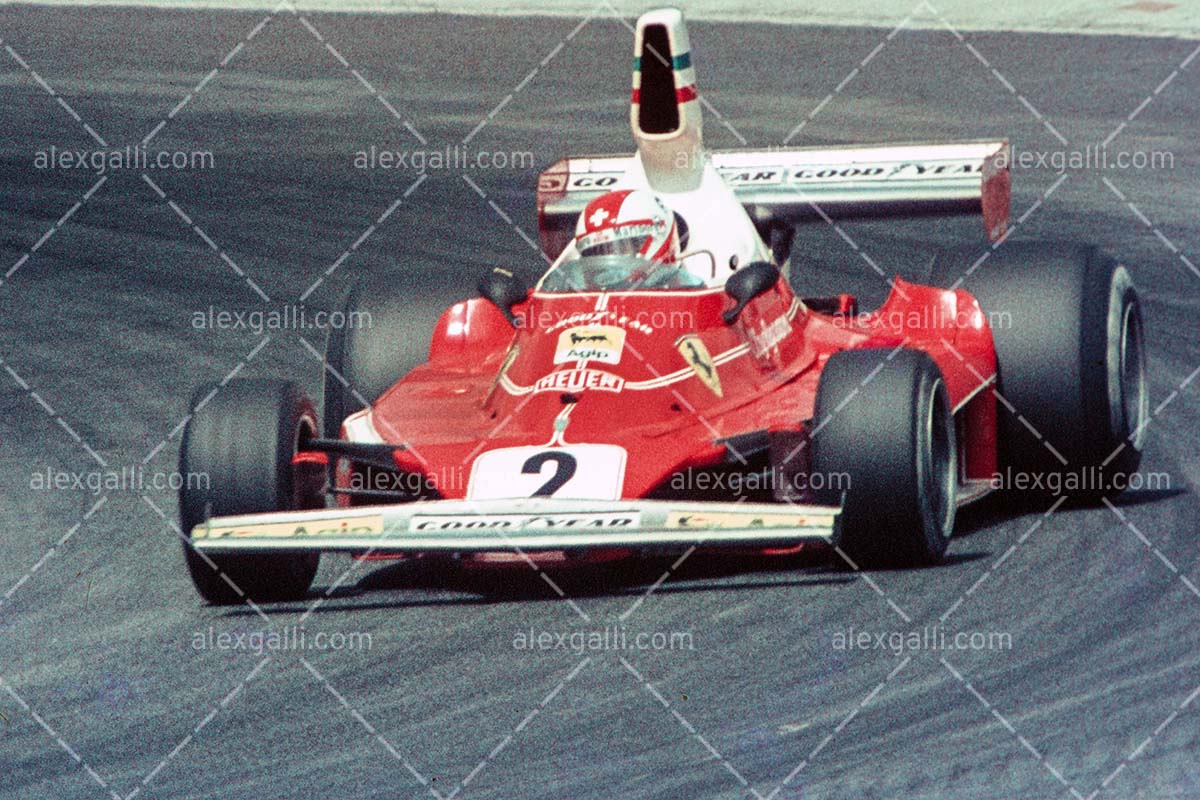 Photo Vintage FERRARI 312 T2 - Clay Regazzoni - Grand Prix Du Japon F1 Fuji 1976 - Occasion