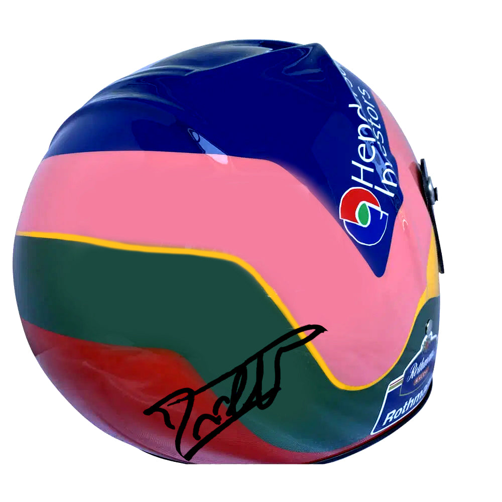 FULL SIZE HELMET Jacques Villeneuve ORIGINAL AUTOGRAPH