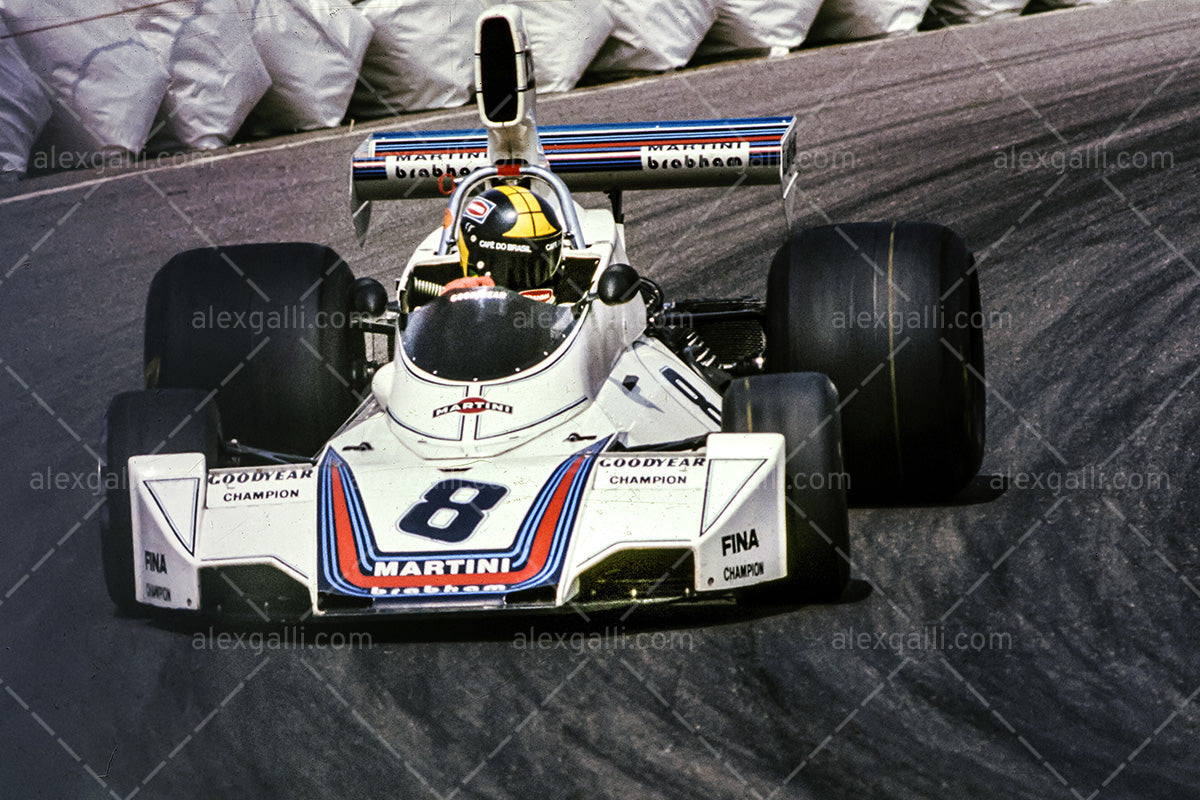 F1 1975 Carlos Pace - Brabham BT44B - 19750014 –  - F1 &  Motorsport Stock Photos and More