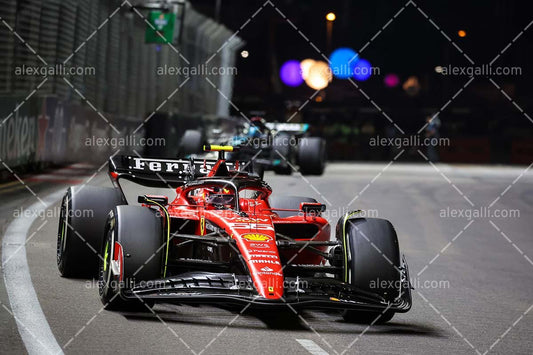 2023 - 15 Singapore GP - Carlos Sainz - Ferrari - 2315001 - alexgalli.com - F1 & Motorsport Stock Photos and More