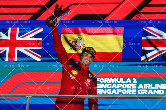 2023 - 15 Singapore GP - Carlos Sainz - Ferrari - 2315003 - alexgalli.com - F1 & Motorsport Stock Photos and More