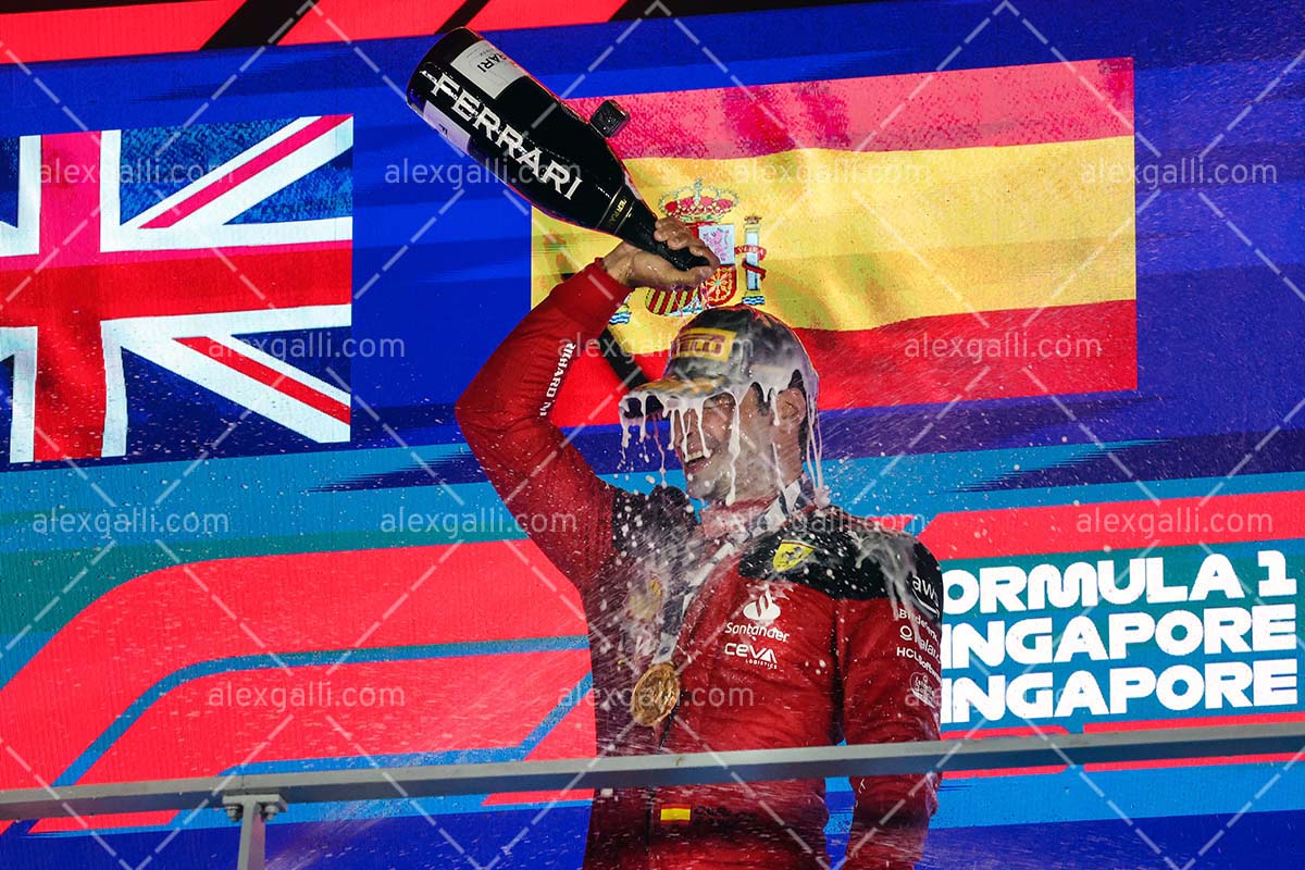 2023 - 15 Singapore GP - Carlos Sainz - Ferrari - 2315004 - alexgalli.com - F1 & Motorsport Stock Photos and More
