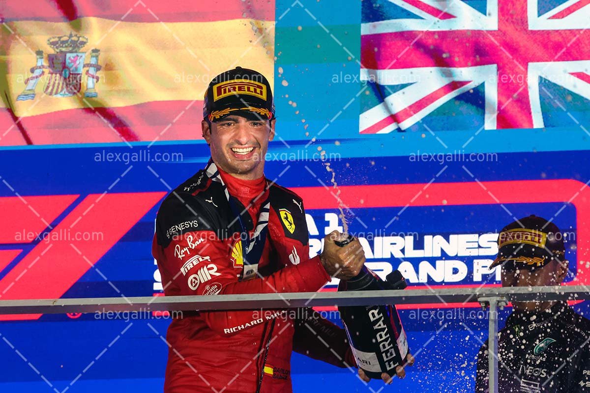2023 - 15 Singapore GP - Carlos Sainz - Ferrari - 2315005 - alexgalli.com - F1 & Motorsport Stock Photos and More