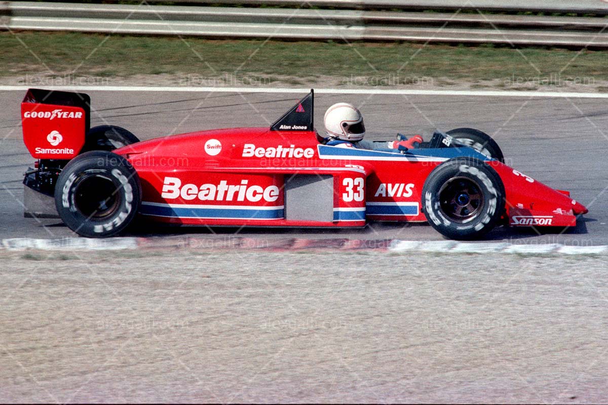 Lola THL2 #15 Alan Jones – 11e Belgique 1986 – Spark 1/43 S1788 – Résine – Modèle Rare
