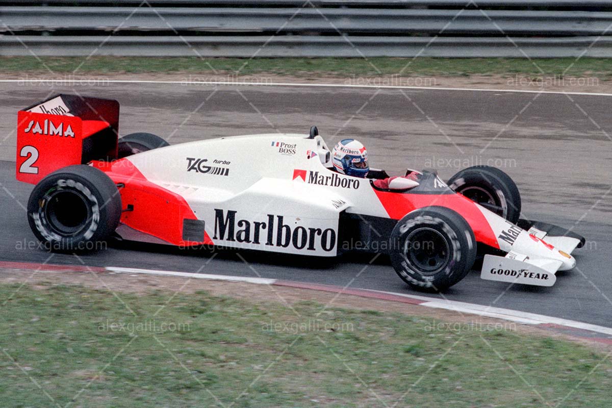 Image of Alain Prost driving a McLaren MP4/2, 1984 (photo Image of Alain Prost driving a McLaren MP4/2, 1984 (photo