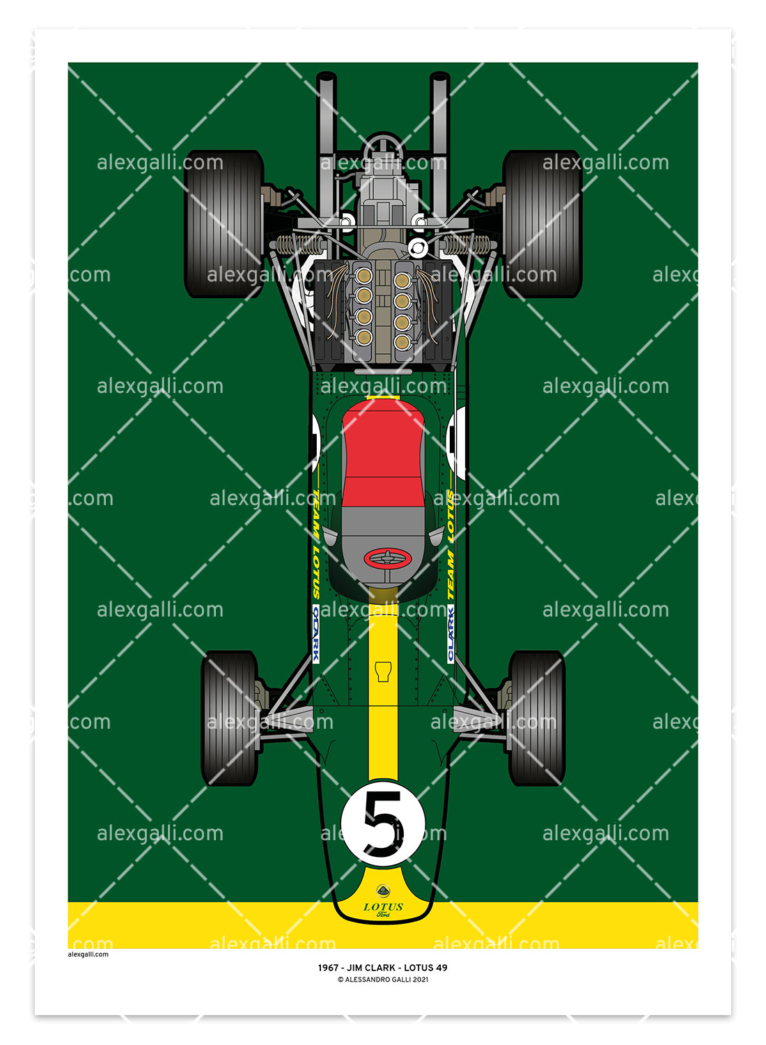 Lotus 49 - 1967 - #5 Clark